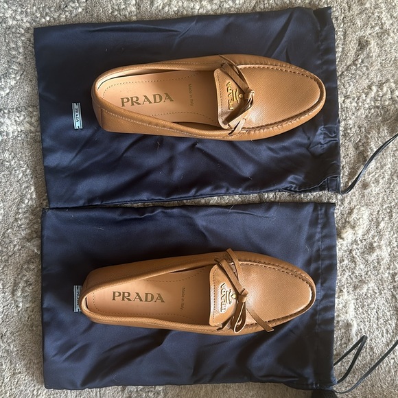 Prada Calzature Donna - color: caramel Women’s Leather Loafer - Picture 4 of 6